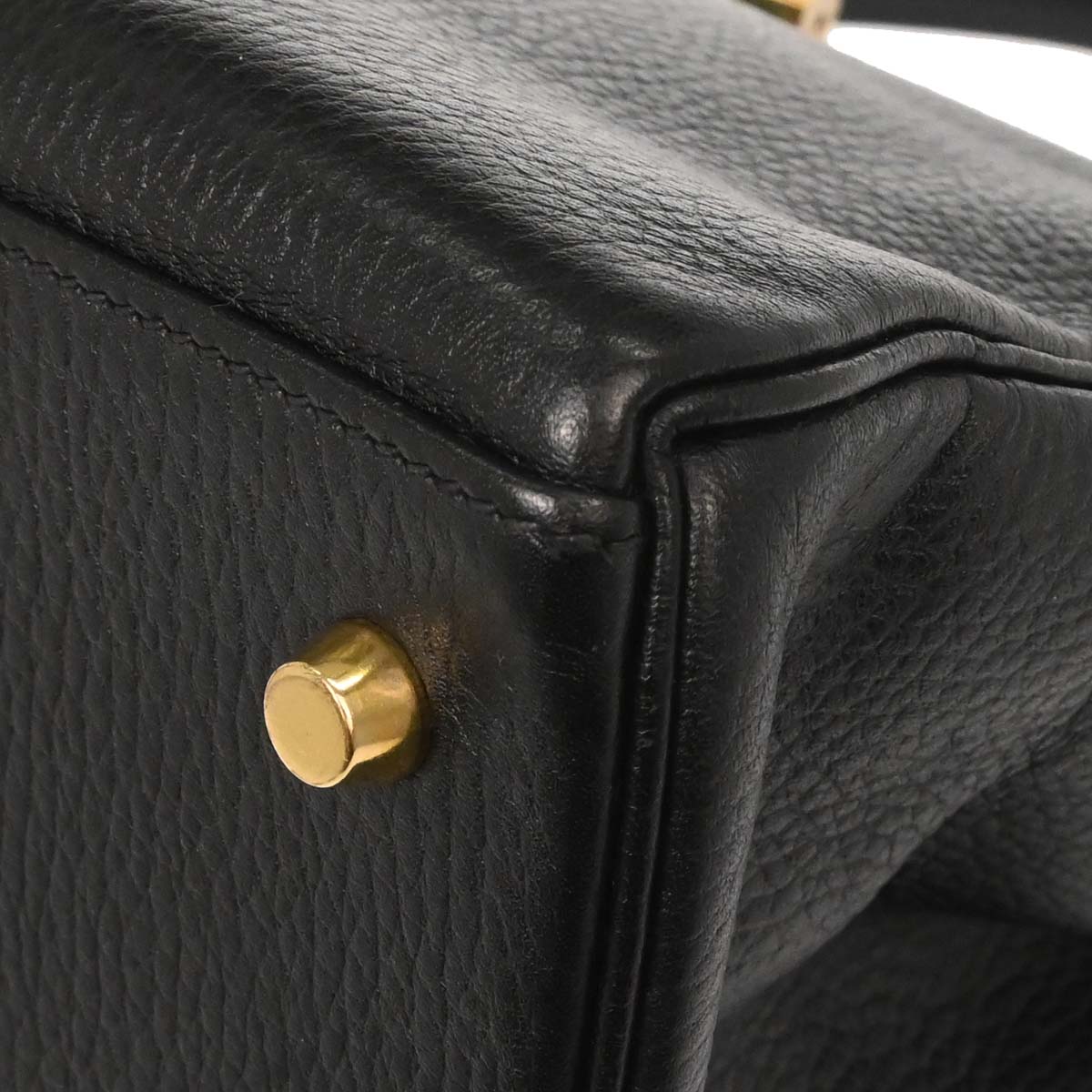 Hermes Black Ardennes Kelly 35 Retourne 2way Shoulder Handbag