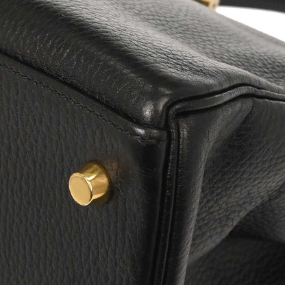 Hermes Black Ardennes Kelly 35 Retourne 2way Shoulder Handbag