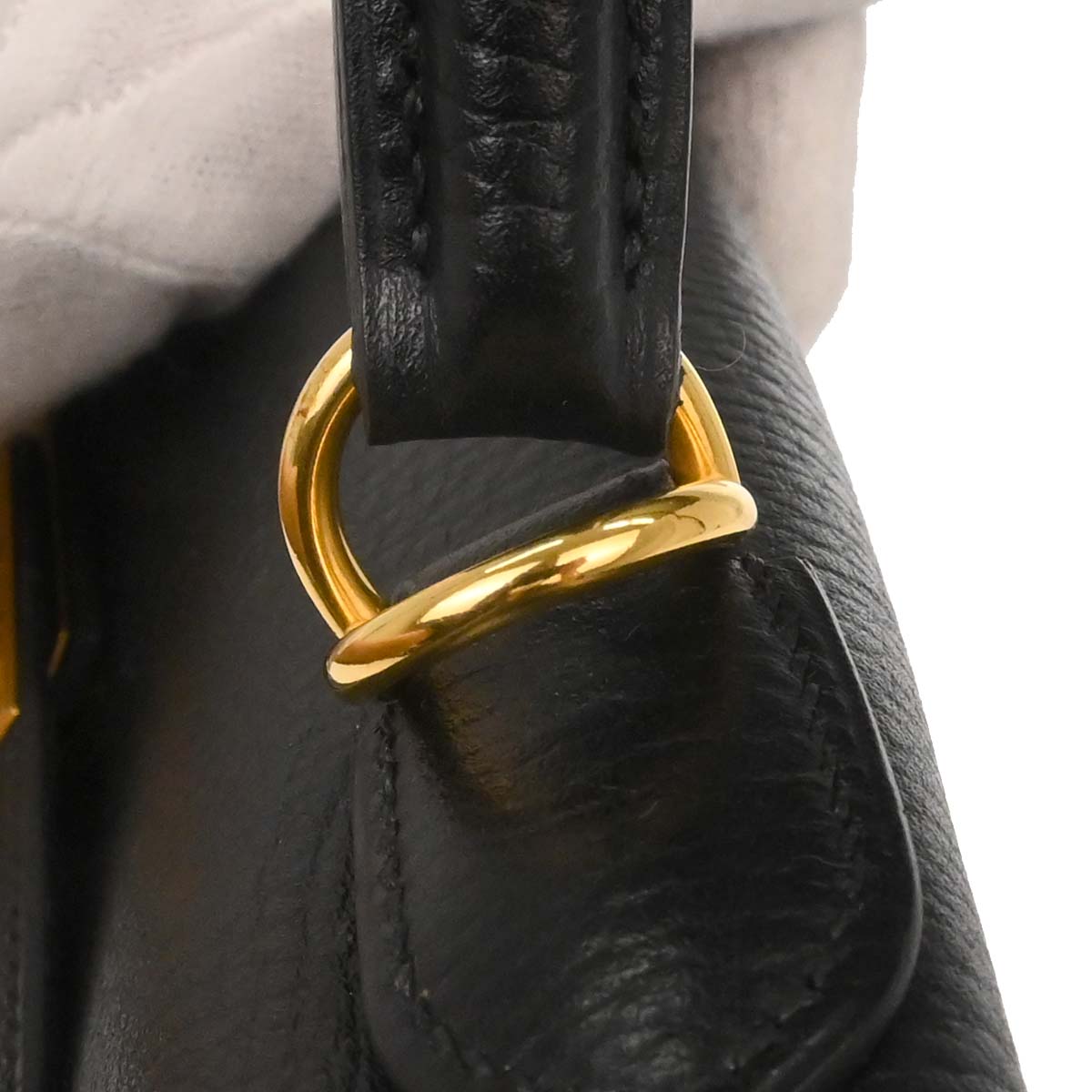 Hermes Black Ardennes Kelly 35 Retourne 2way Shoulder Handbag