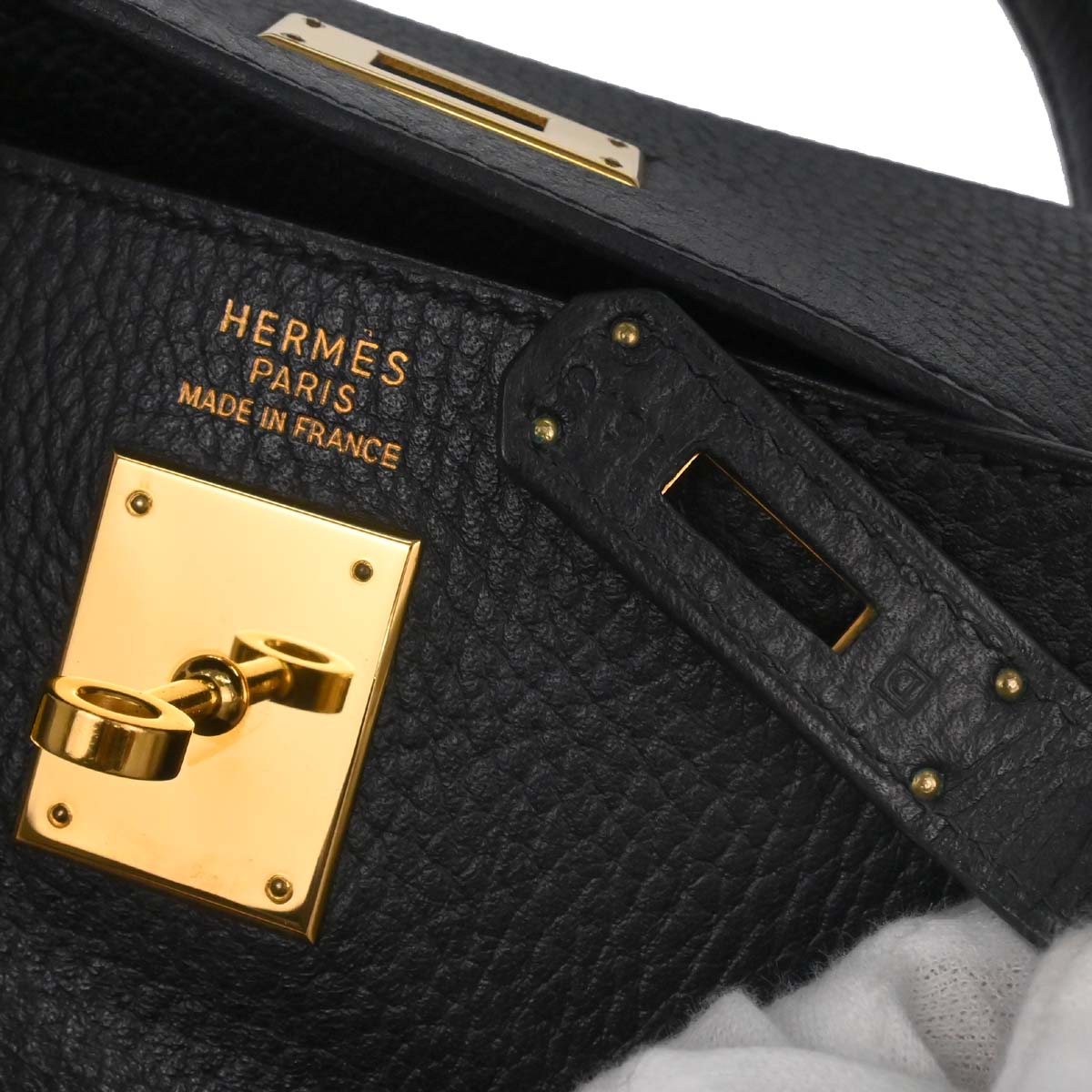 Hermes Black Ardennes Kelly 35 Retourne 2way Shoulder Handbag
