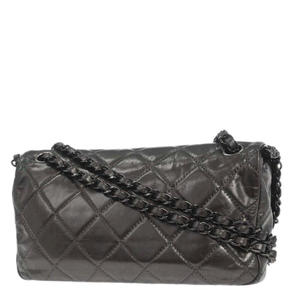 Chanel Gray Calfskin Chain Me Shoulder Bag