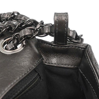Chanel Gray Calfskin Chain Me Shoulder Bag