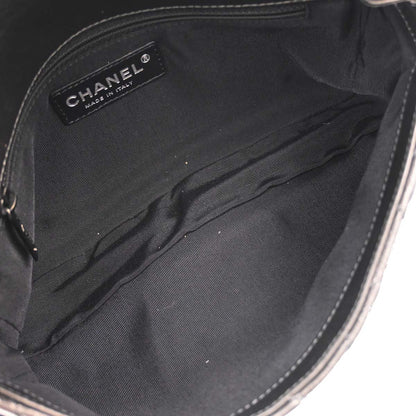 Chanel Gray Calfskin Chain Me Shoulder Bag