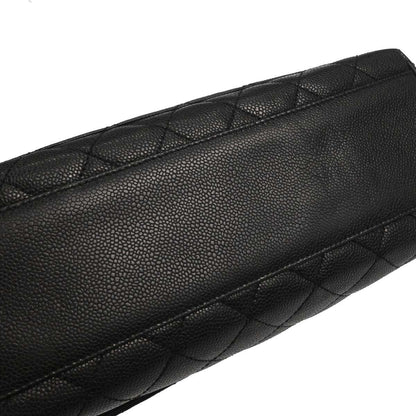 Chanel Black Caviar Skin Top Handle Handbag