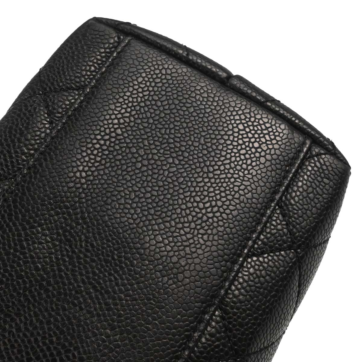 Chanel Black Caviar Skin Top Handle Handbag
