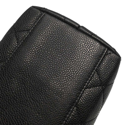 Chanel Black Caviar Skin Top Handle Handbag