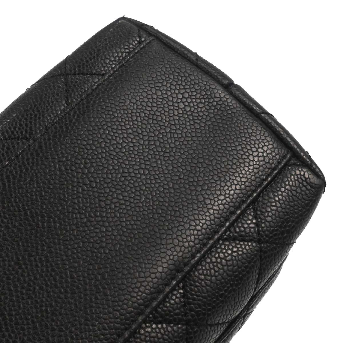 Chanel Black Caviar Skin Top Handle Handbag
