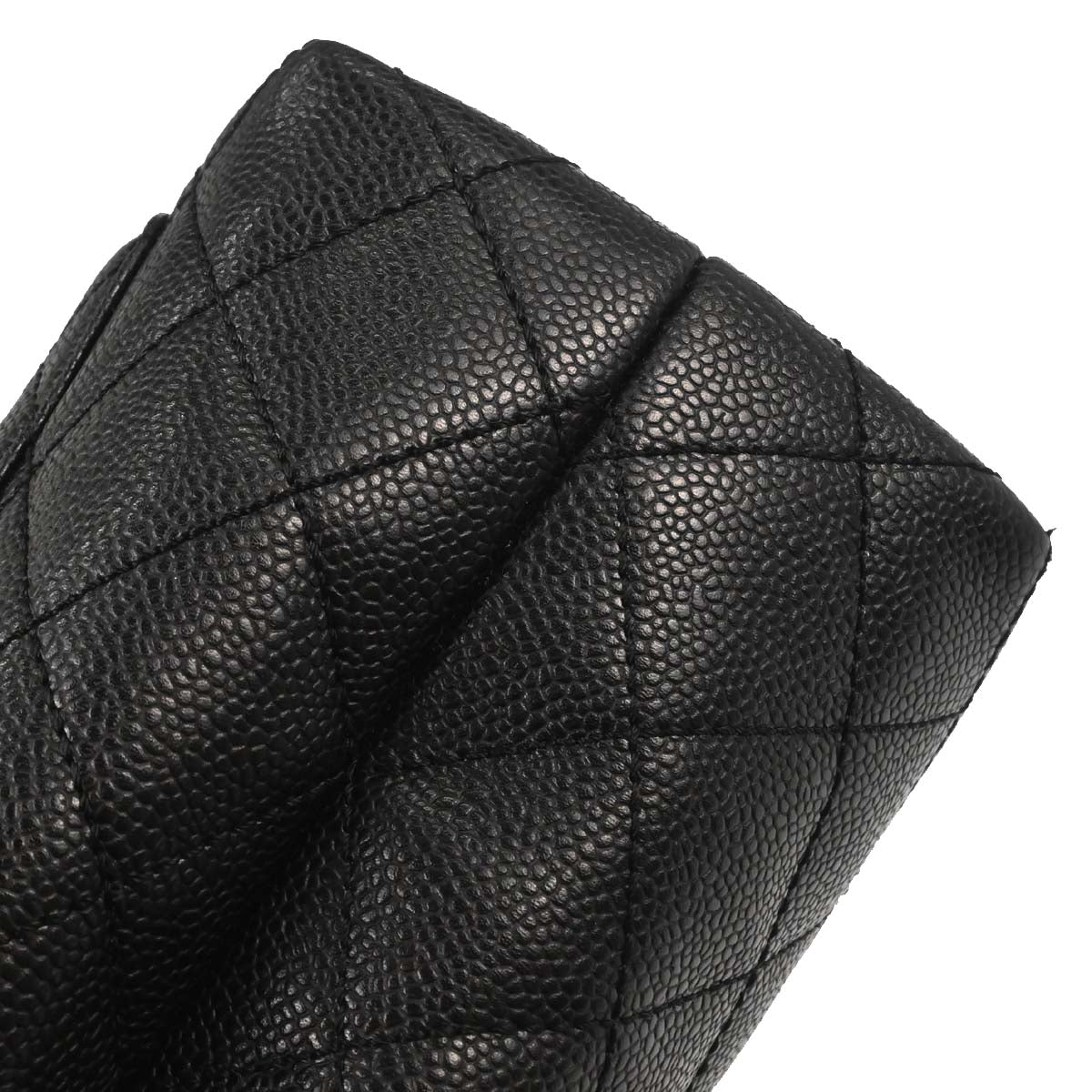 Chanel Black Caviar Skin Top Handle Handbag