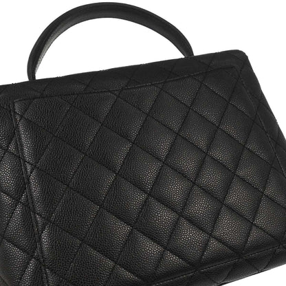 Chanel Black Caviar Skin Top Handle Handbag
