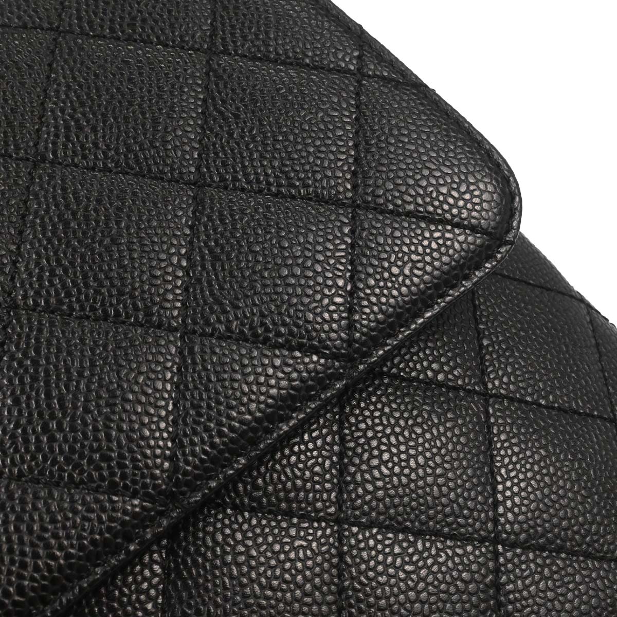 Chanel Black Caviar Skin Top Handle Handbag