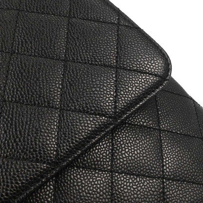 Chanel Black Caviar Skin Top Handle Handbag