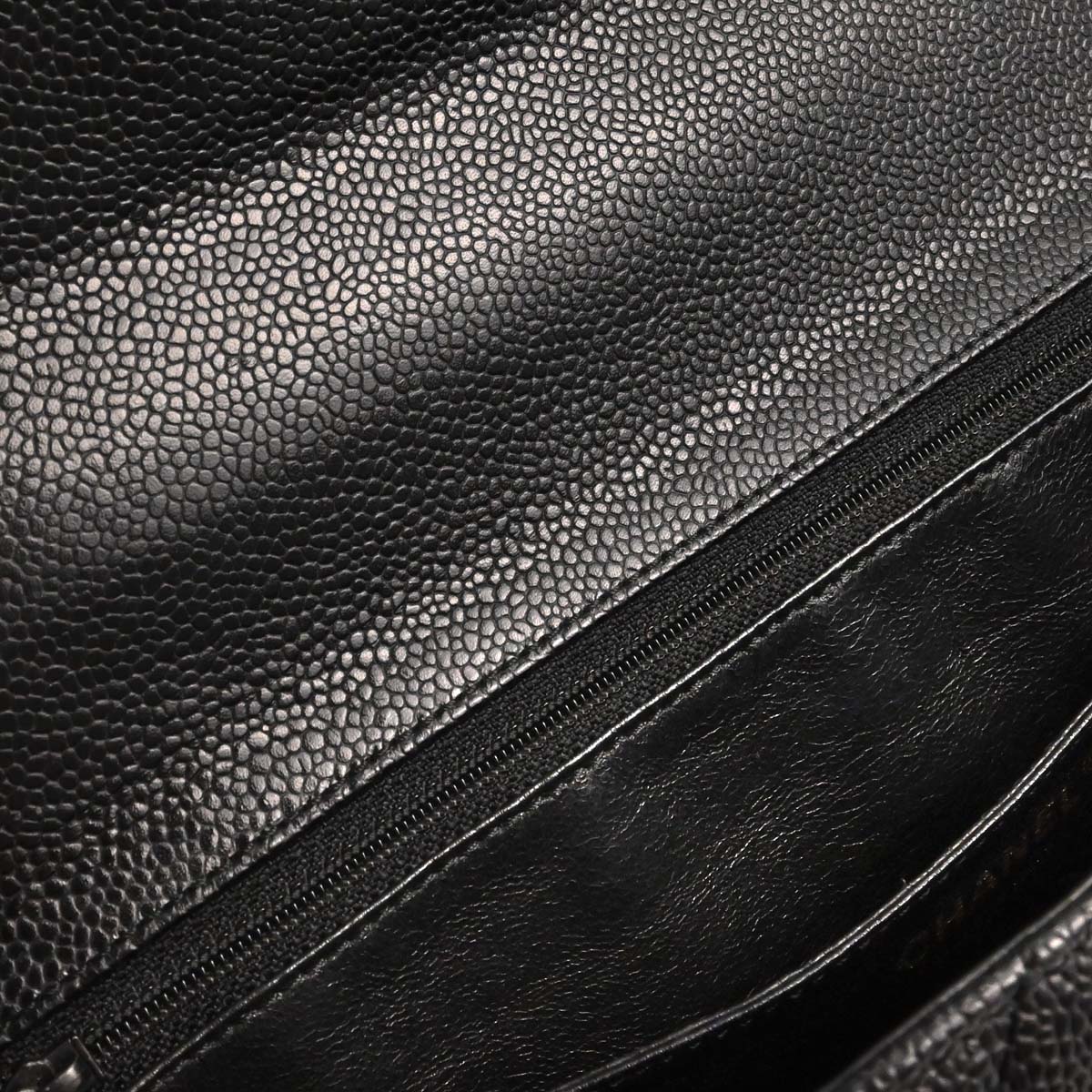 Chanel Black Caviar Skin Top Handle Handbag