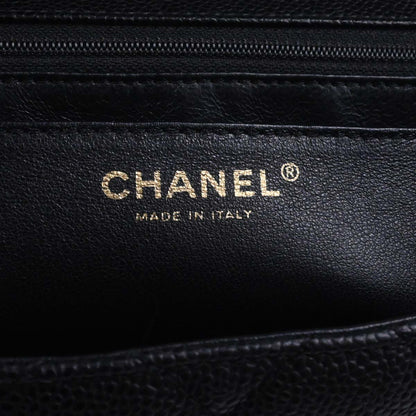 Chanel Black Caviar Skin Top Handle Handbag
