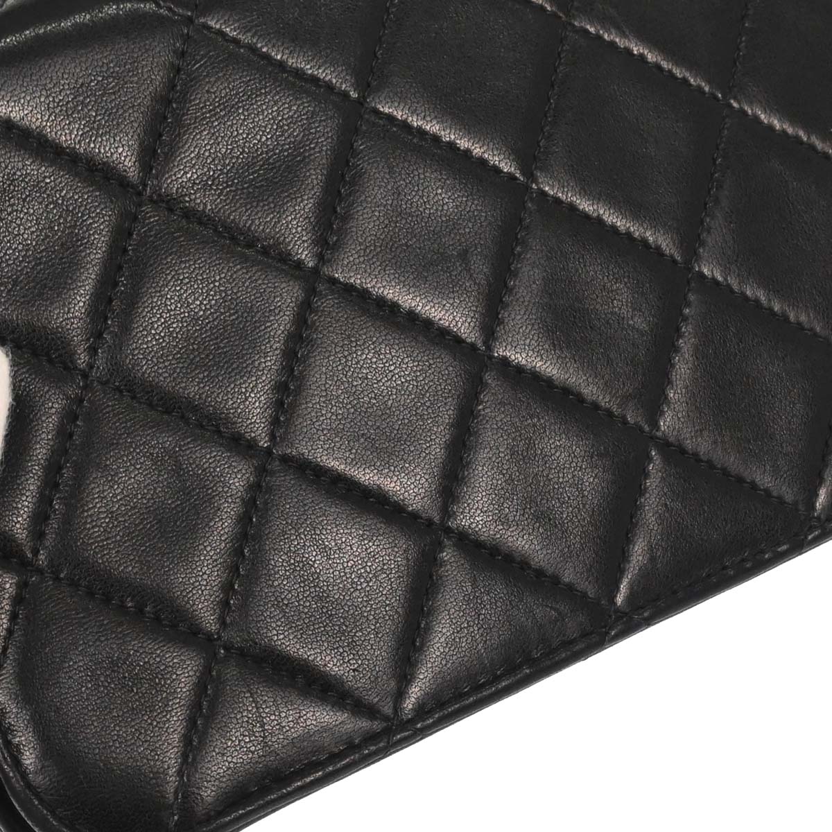 Chanel 1996-1997 Black Lambskin Pushlock Mini Full Flap Shoulder Bag