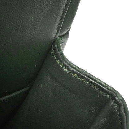 Chanel 1986-1988 Green Lambskin Medium Classic Double Flap Shoulder Bag