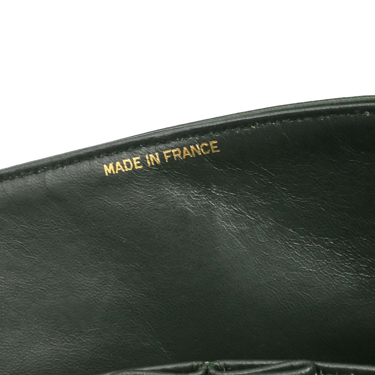 Chanel 1986-1988 Green Lambskin Medium Classic Double Flap Shoulder Bag