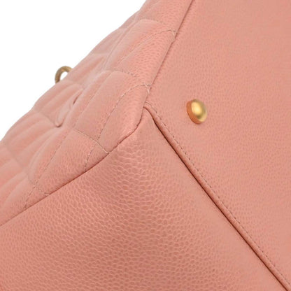 Chanel 2000-2002 Pink Caviar Skin Tote Chain Handbag
