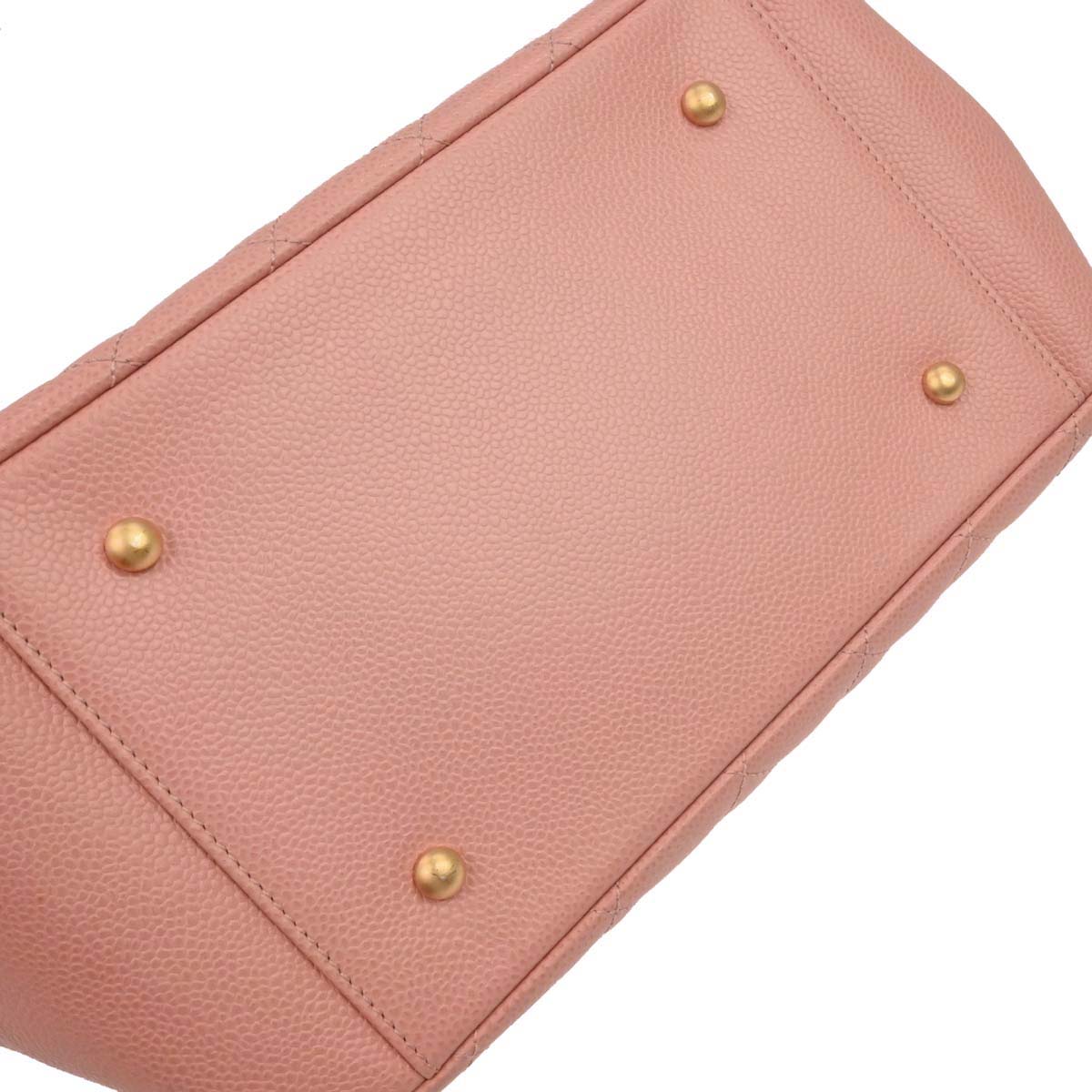 Chanel 2000-2002 Pink Caviar Skin Tote Chain Handbag