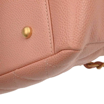 Chanel 2000-2002 Pink Caviar Skin Tote Chain Handbag