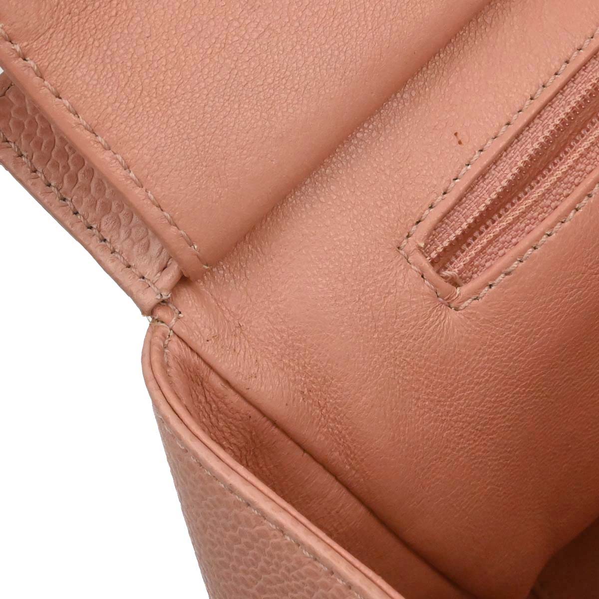 Chanel 2000-2002 Pink Caviar Skin Tote Chain Handbag