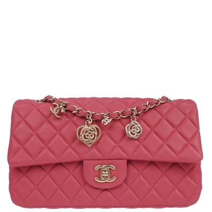 Chanel Pink Lambskin Valentine Shoulder Bag