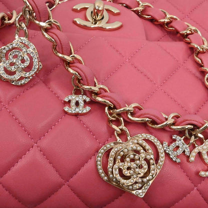 Chanel Pink Lambskin Valentine Shoulder Bag