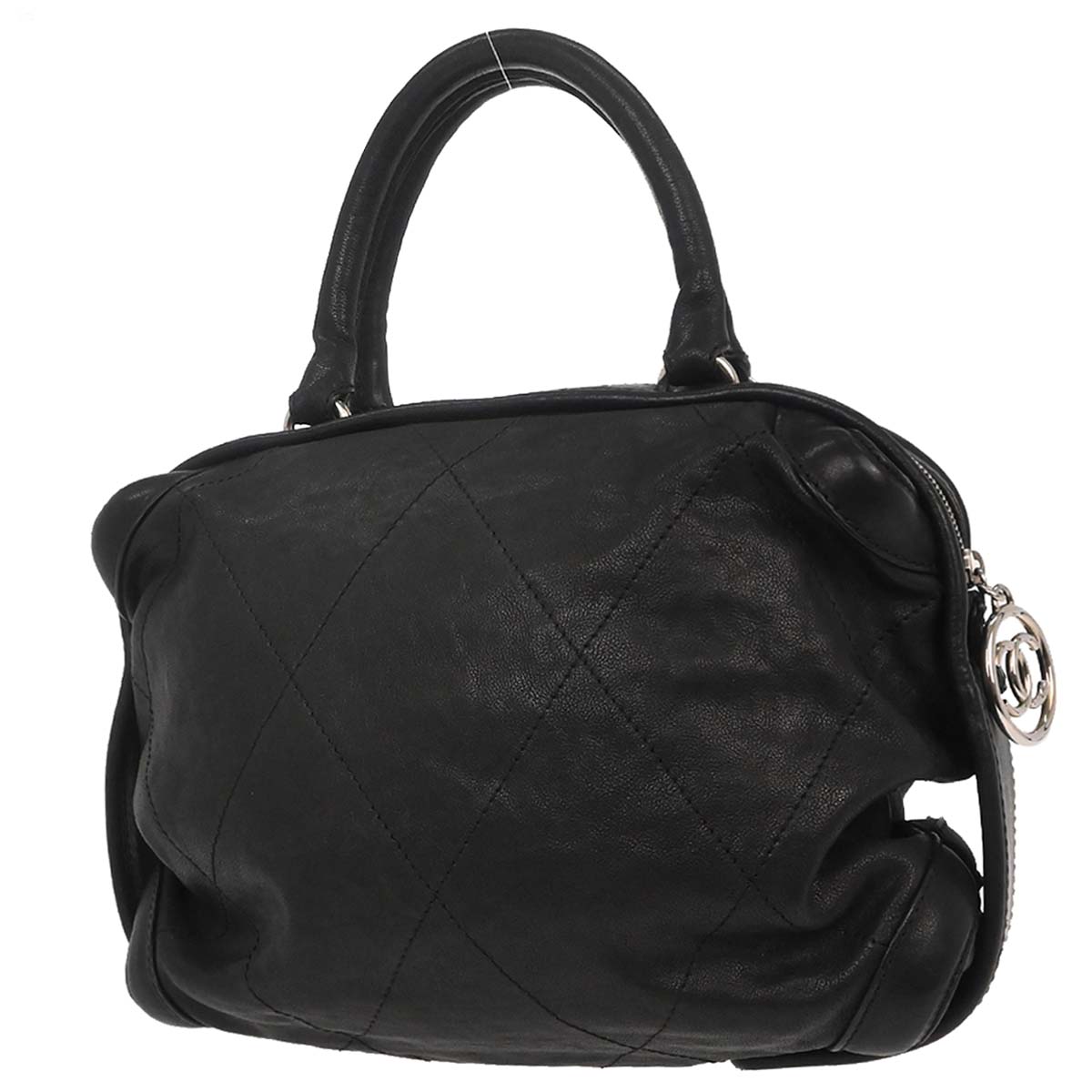 Chanel 2005-2006 Black Calfskin Wild Stitch Handbag