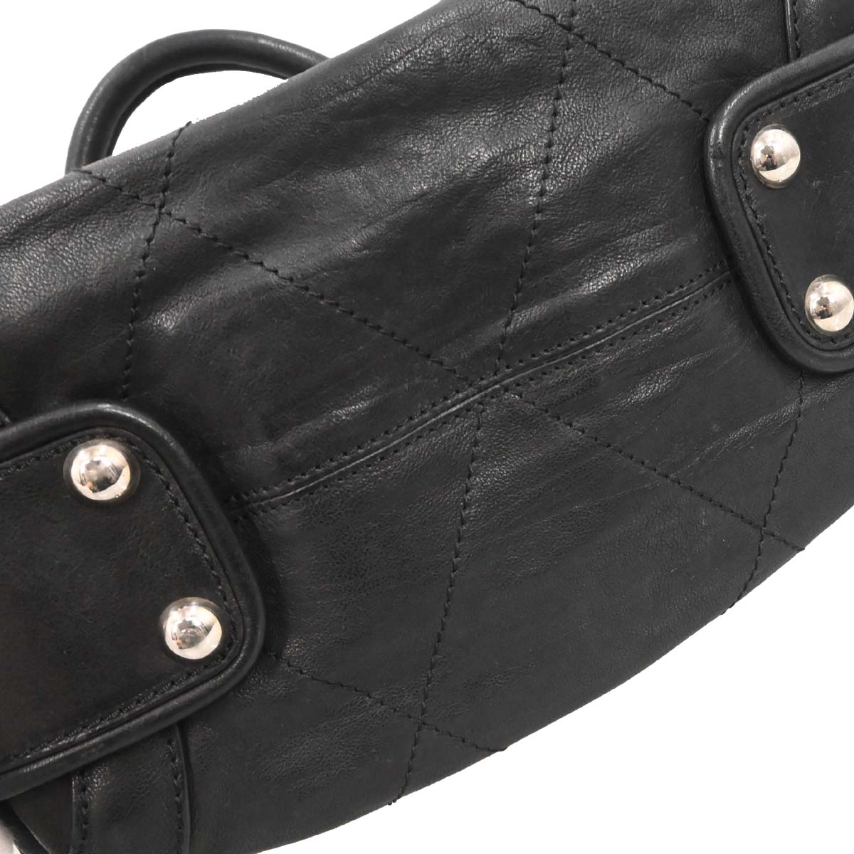Chanel 2005-2006 Black Calfskin Wild Stitch Handbag