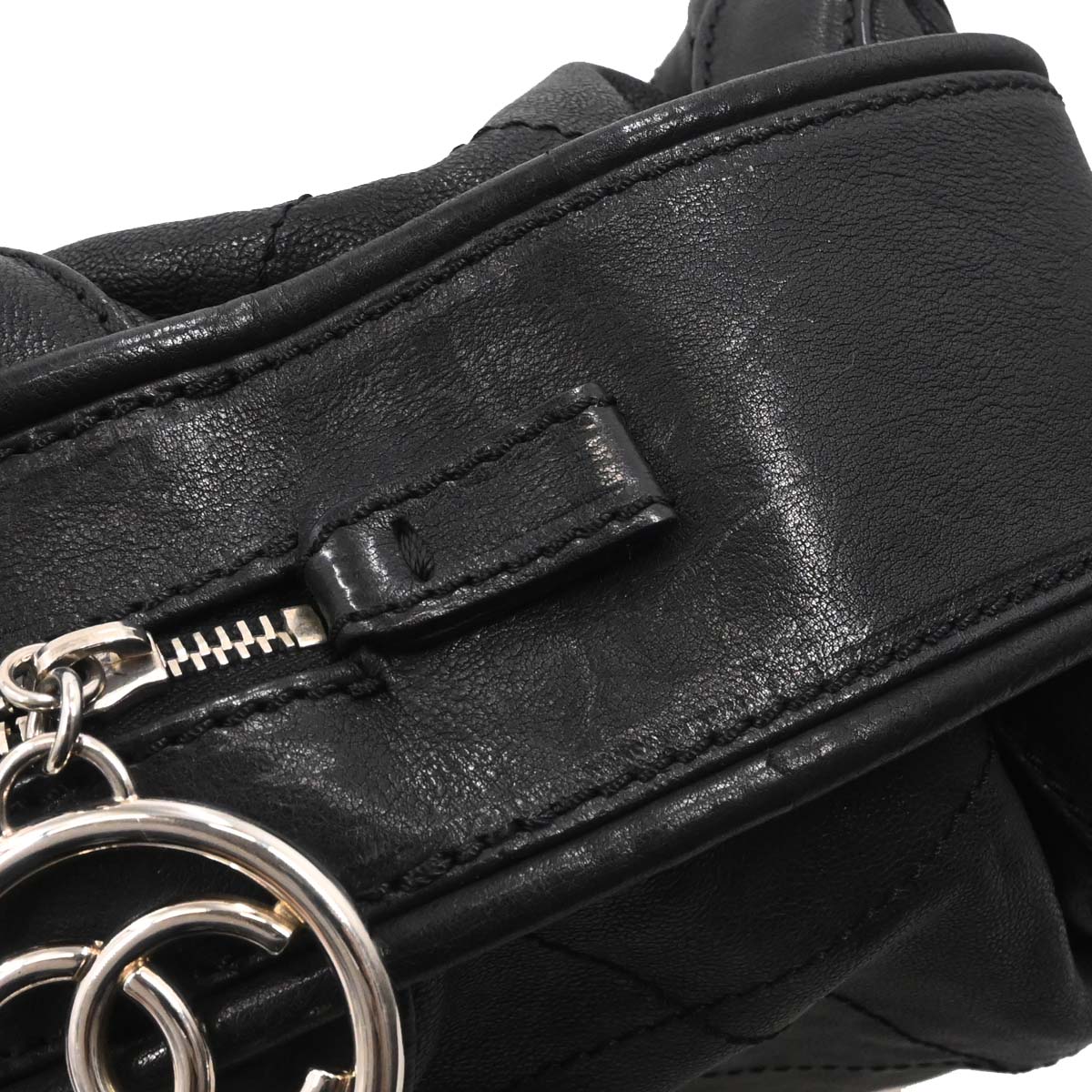 Chanel 2005-2006 Black Calfskin Wild Stitch Handbag