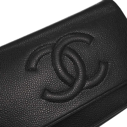 Chanel Black Caviar Timeless WOC Wallet on Chain Shoulder Bag