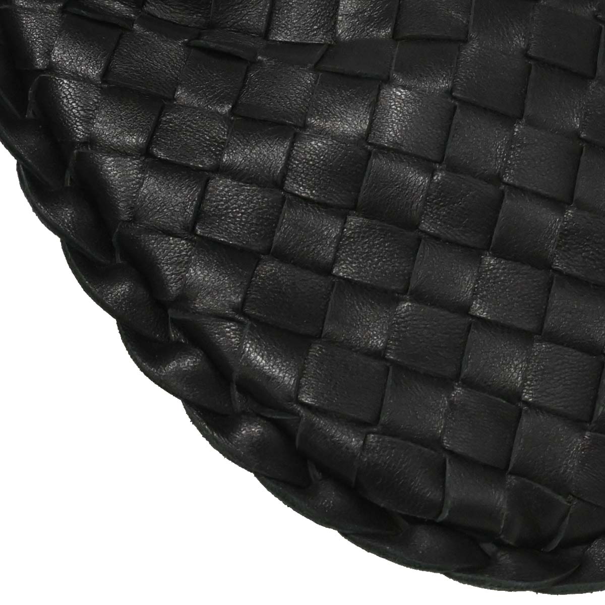 Bottega Veneta Black Lambskin Intrecciato Hobo Handbag