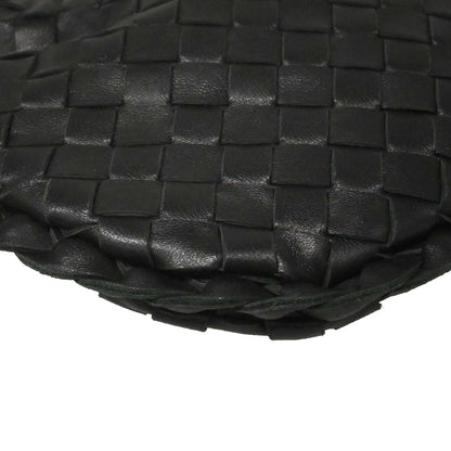 Bottega Veneta Black Lambskin Intrecciato Hobo Handbag