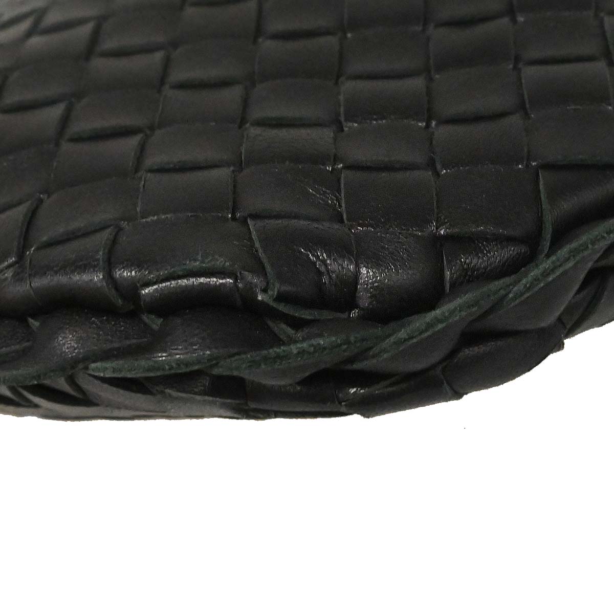 Bottega Veneta Black Lambskin Intrecciato Hobo Handbag