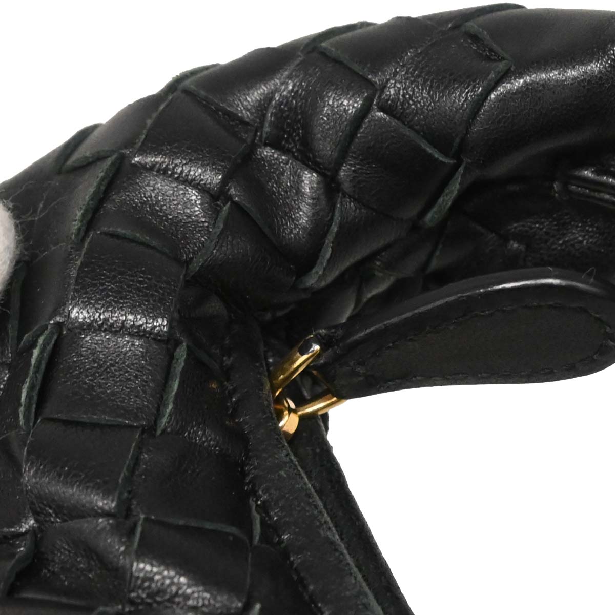 Bottega Veneta Black Lambskin Intrecciato Hobo Handbag