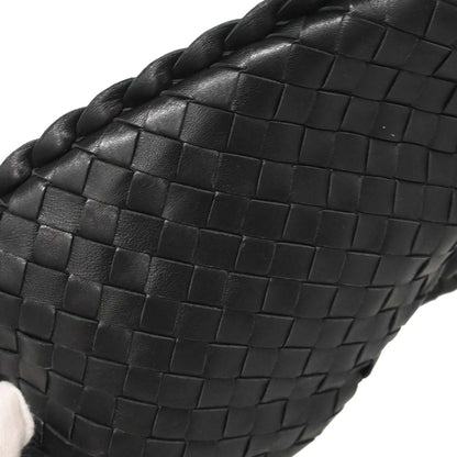 Bottega Veneta Black Lambskin Intrecciato Hobo Handbag