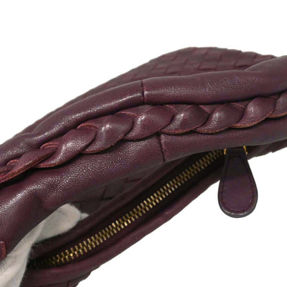 Bottega Veneta Purple Lambskin Intrecciato Hobo Handbag