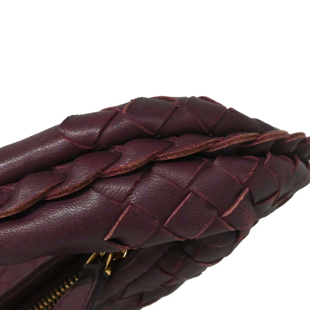 Bottega Veneta Purple Lambskin Intrecciato Hobo Handbag