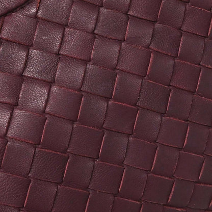 Bottega Veneta Purple Lambskin Intrecciato Hobo Handbag