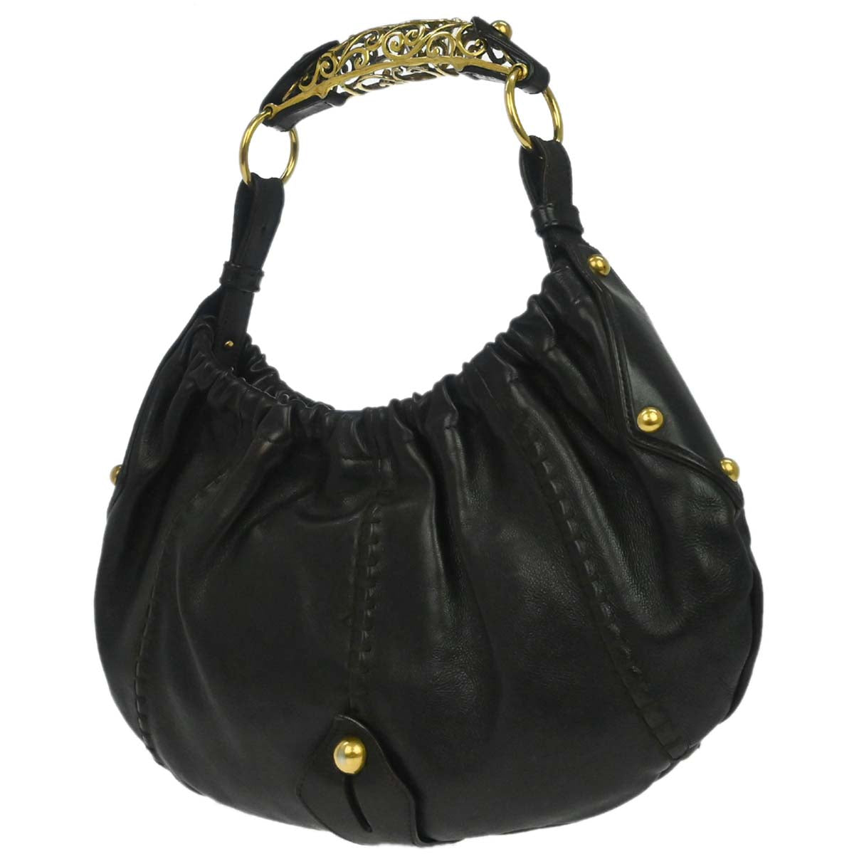 Yves Saint Laurent Dark Brown Medium Mombasa Handbag