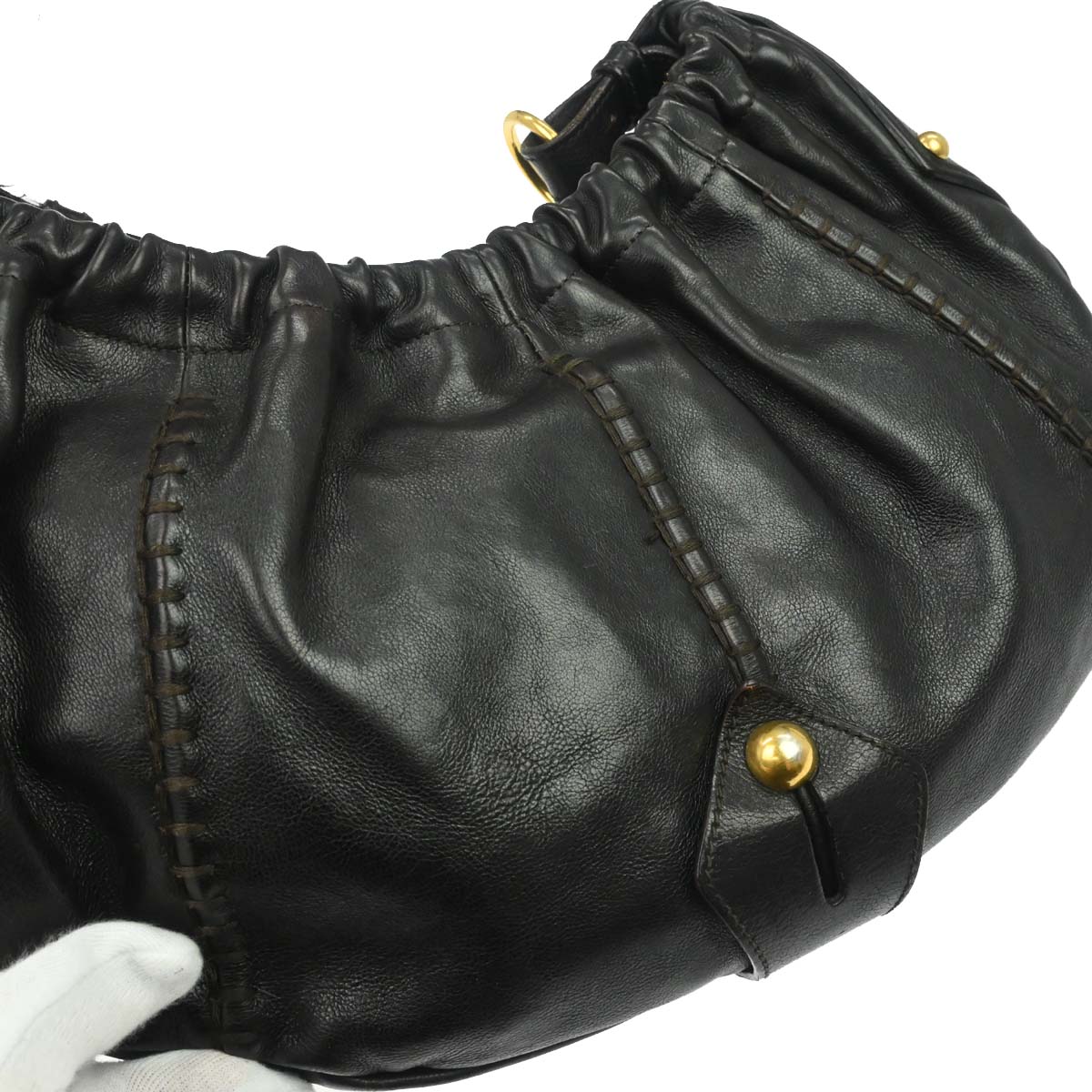 Yves Saint Laurent Dark Brown Medium Mombasa Handbag