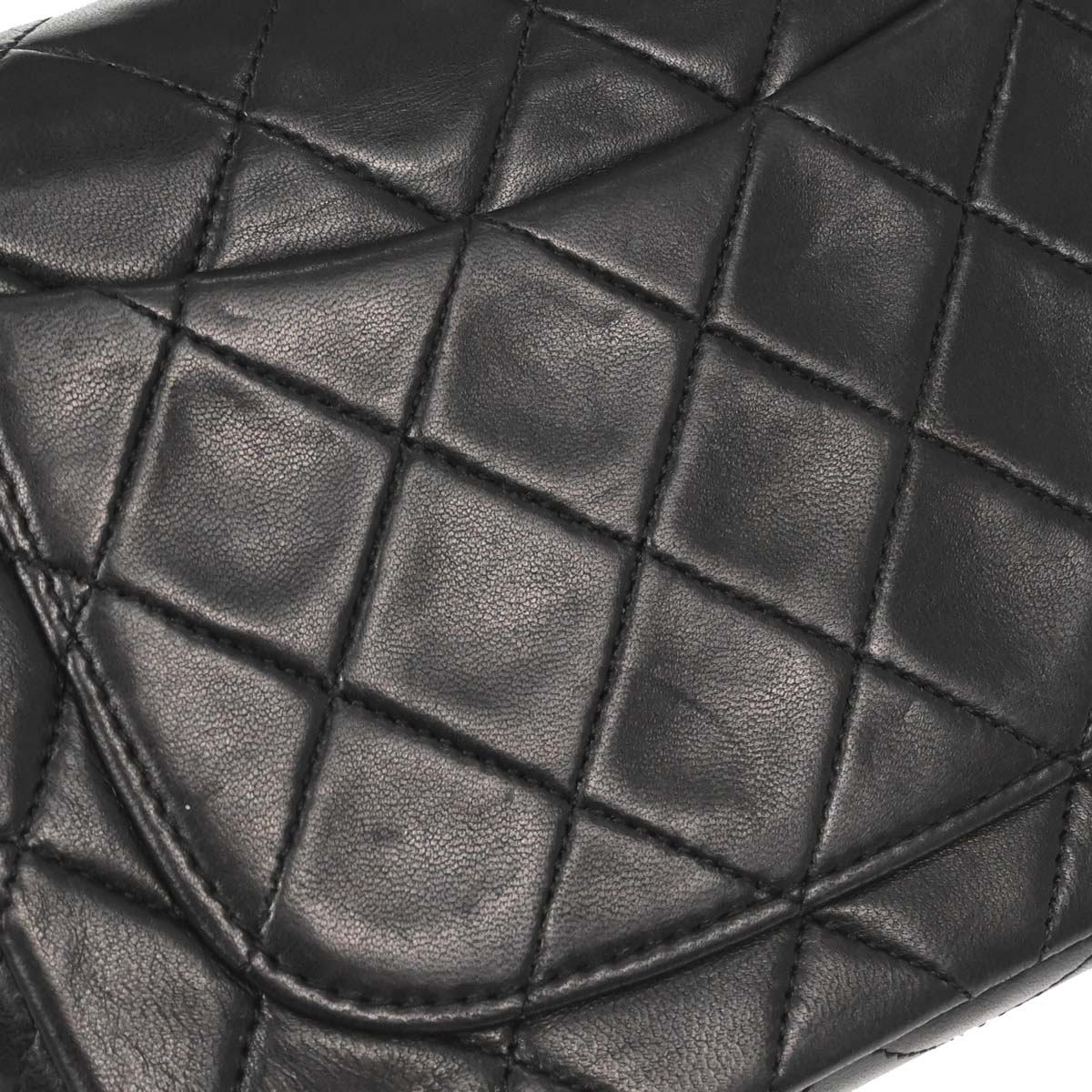 Chanel 1989-1991 Black Lambskin Mini Classic Square Flap Shoulder Bag 17