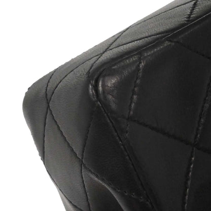 Chanel 1989-1991 Black Lambskin Mini Classic Square Flap Shoulder Bag 17