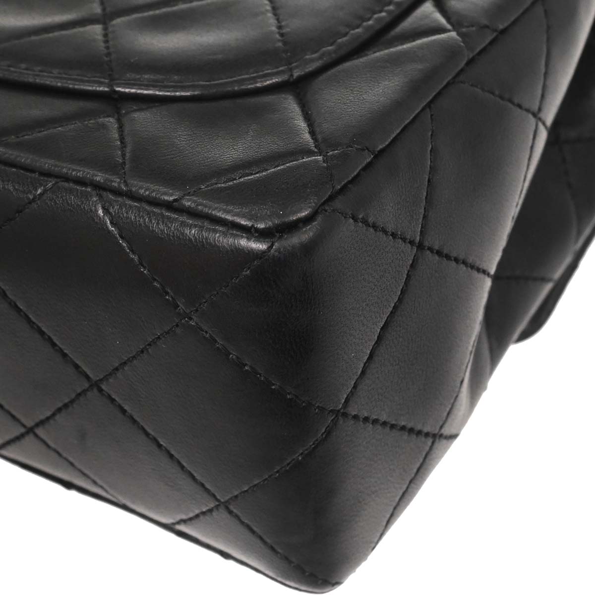 Chanel 1989-1991 Black Lambskin Mini Classic Square Flap Shoulder Bag 17