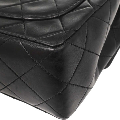 Chanel 1989-1991 Black Lambskin Mini Classic Square Flap Shoulder Bag 17