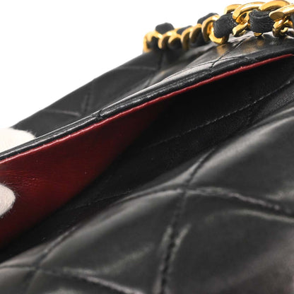 Chanel 1989-1991 Black Lambskin Mini Classic Square Flap Shoulder Bag 17