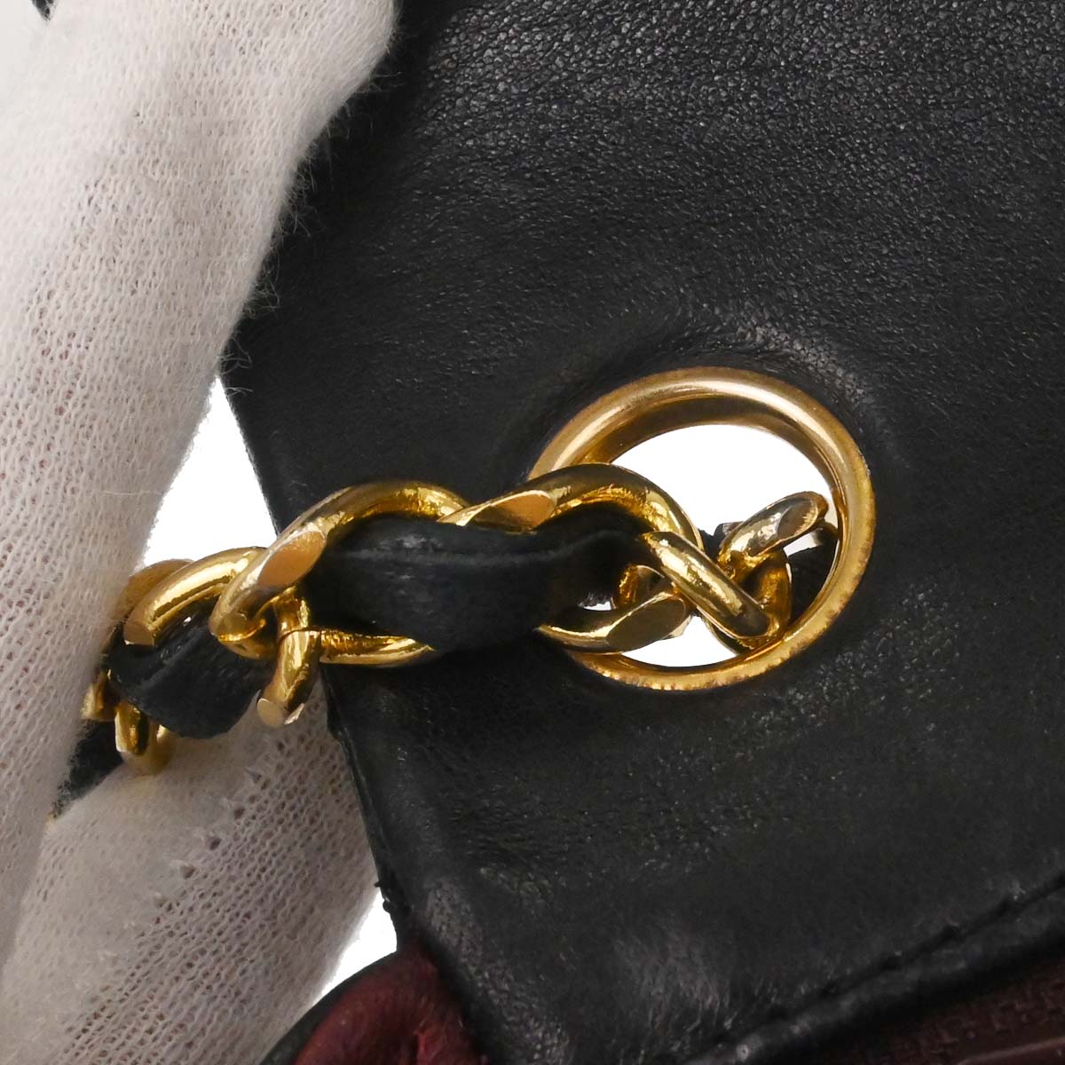 Chanel 1989-1991 Black Lambskin Mini Classic Square Flap Shoulder Bag 17
