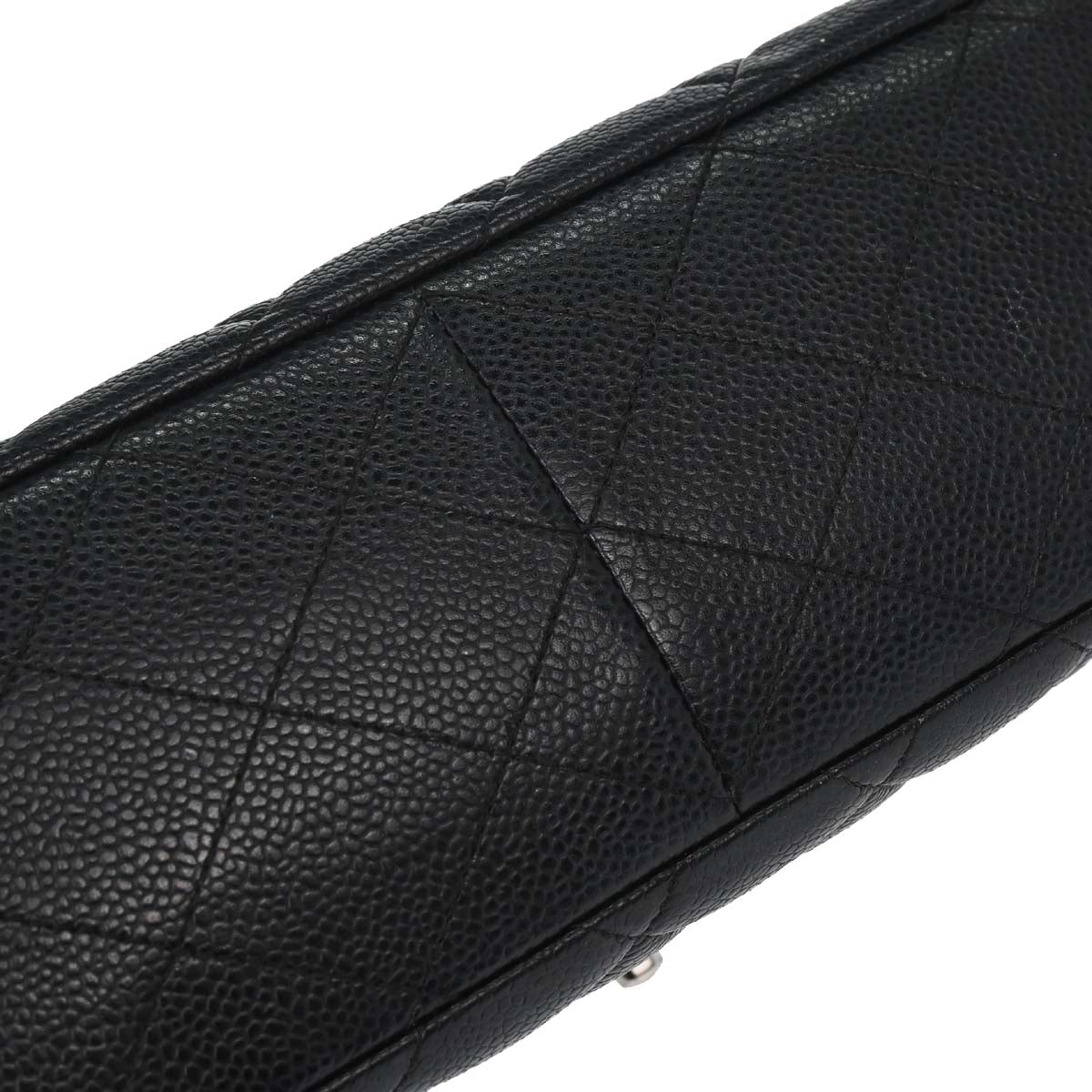 Chanel Black Caviar Skin Jumbo Classic Flap Shoulder Bag