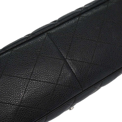 Chanel Black Caviar Skin Jumbo Classic Flap Shoulder Bag