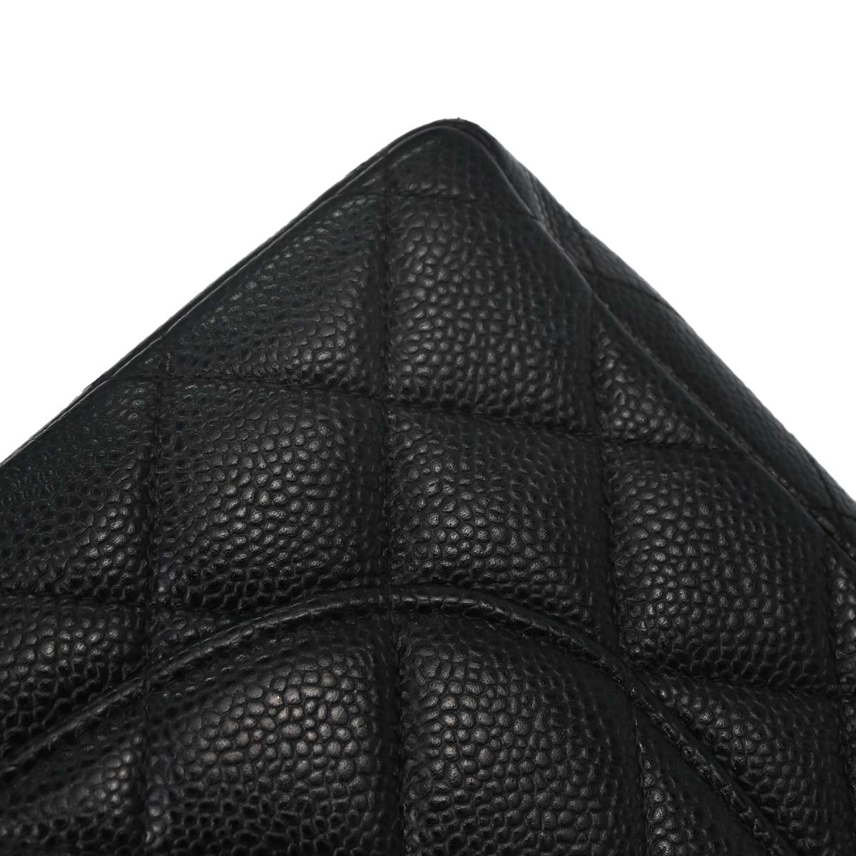 Chanel Black Caviar Skin Jumbo Classic Flap Shoulder Bag