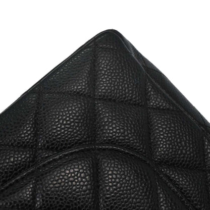 Chanel Black Caviar Skin Jumbo Classic Flap Shoulder Bag
